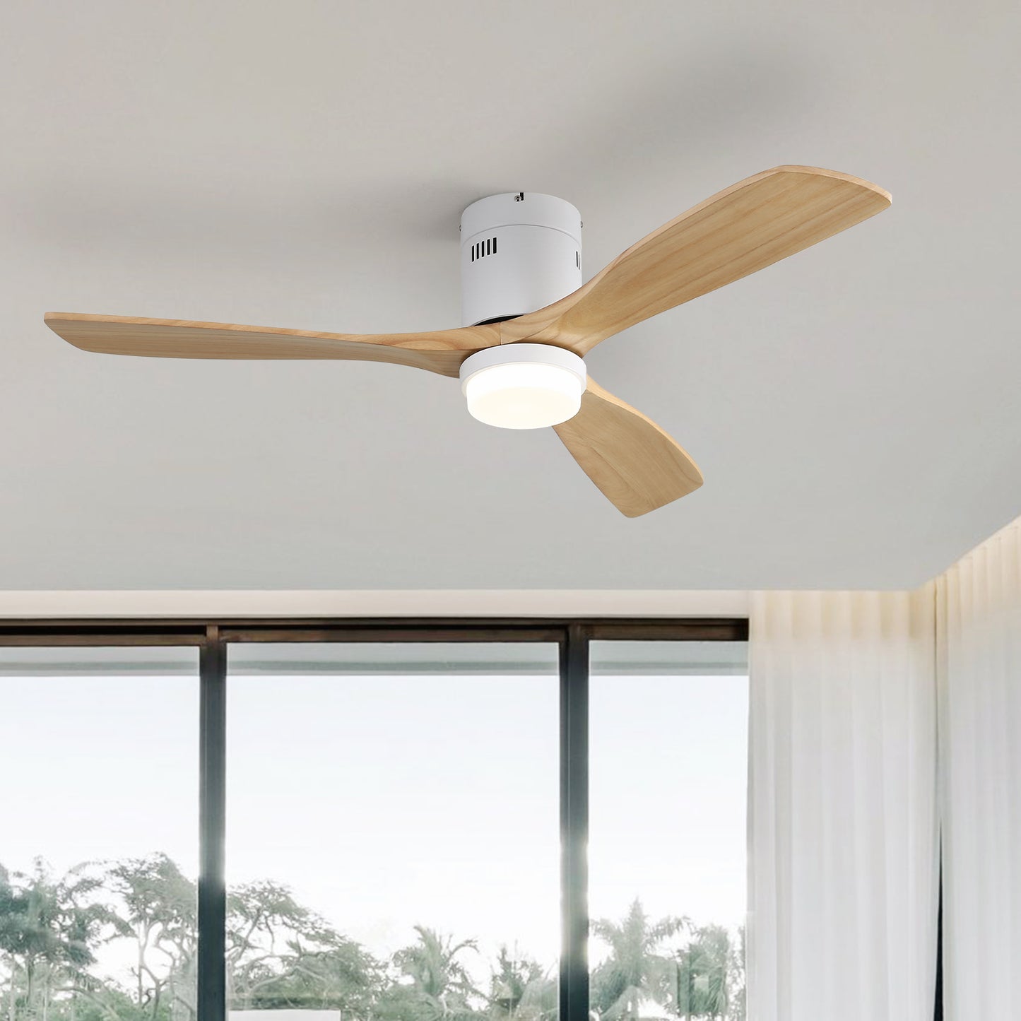 Hugger 52-Zoll-Deckenventilator mit LED-Licht