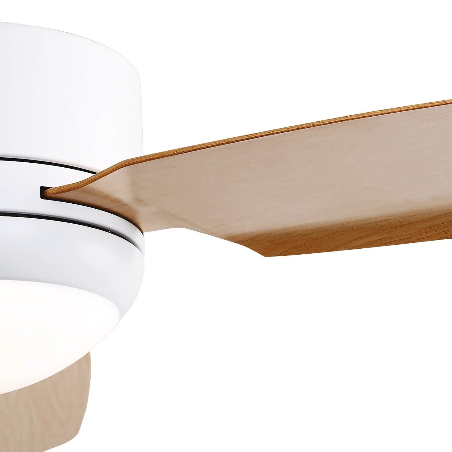 White With Light Wood Grain Blades