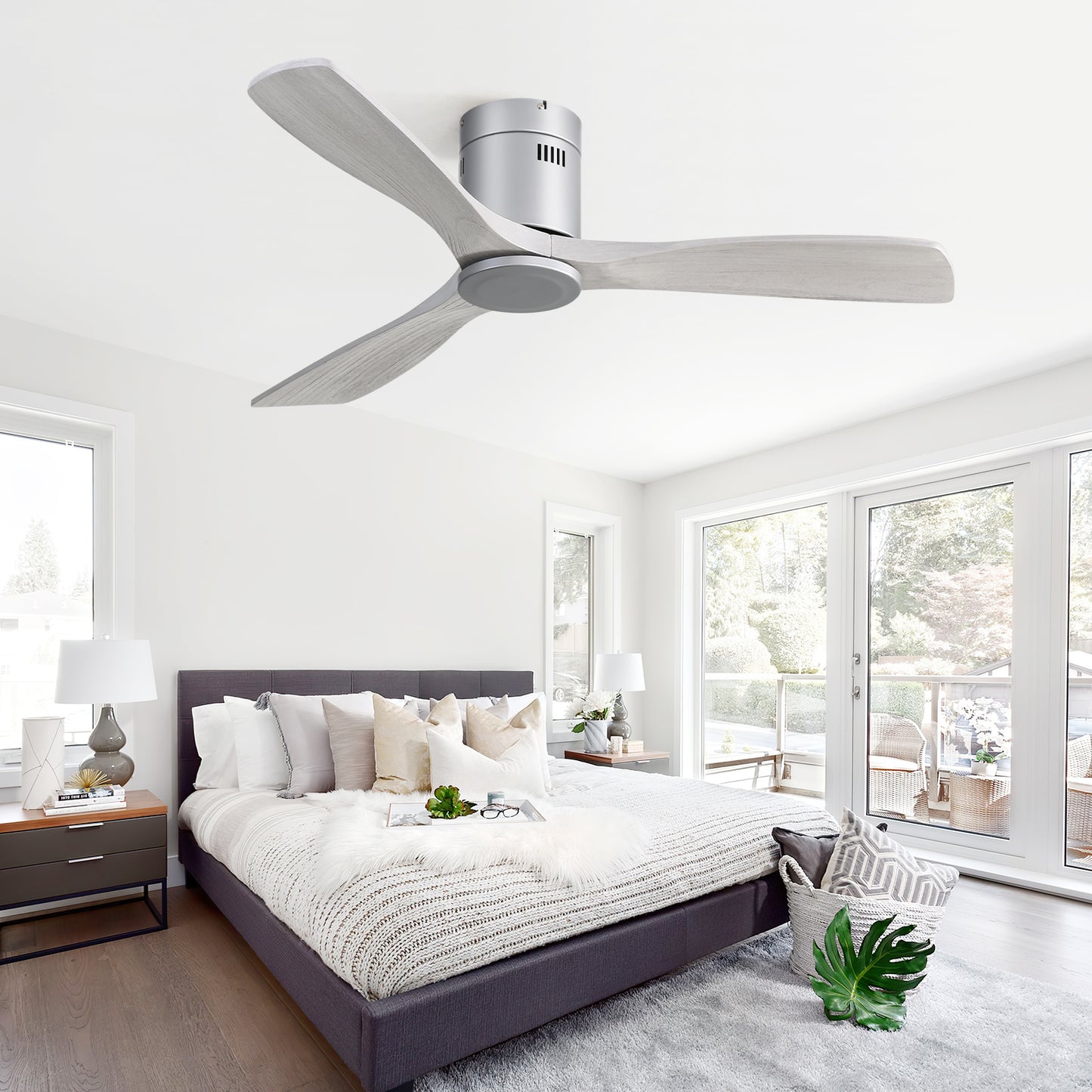 Hugger Massivholz-Deckenventilator, 52 Zoll