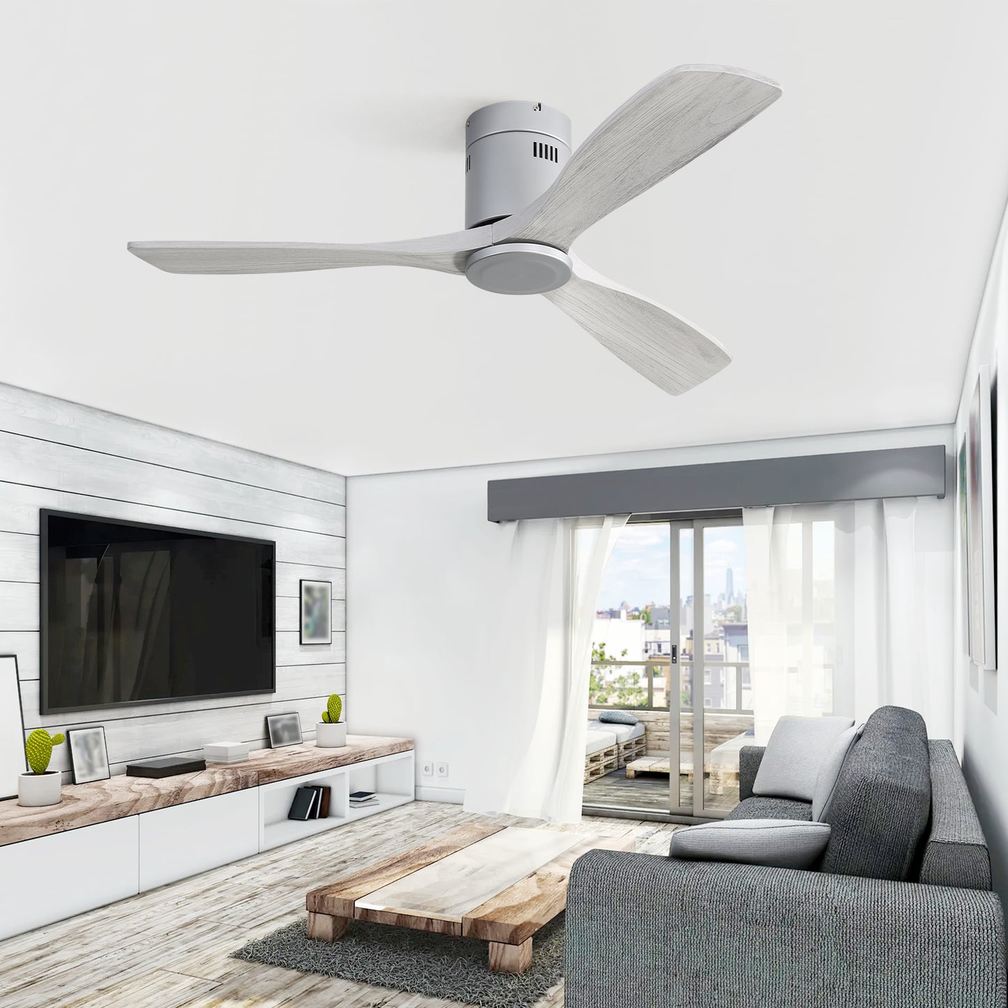 Hugger Massivholz-Deckenventilator, 52 Zoll