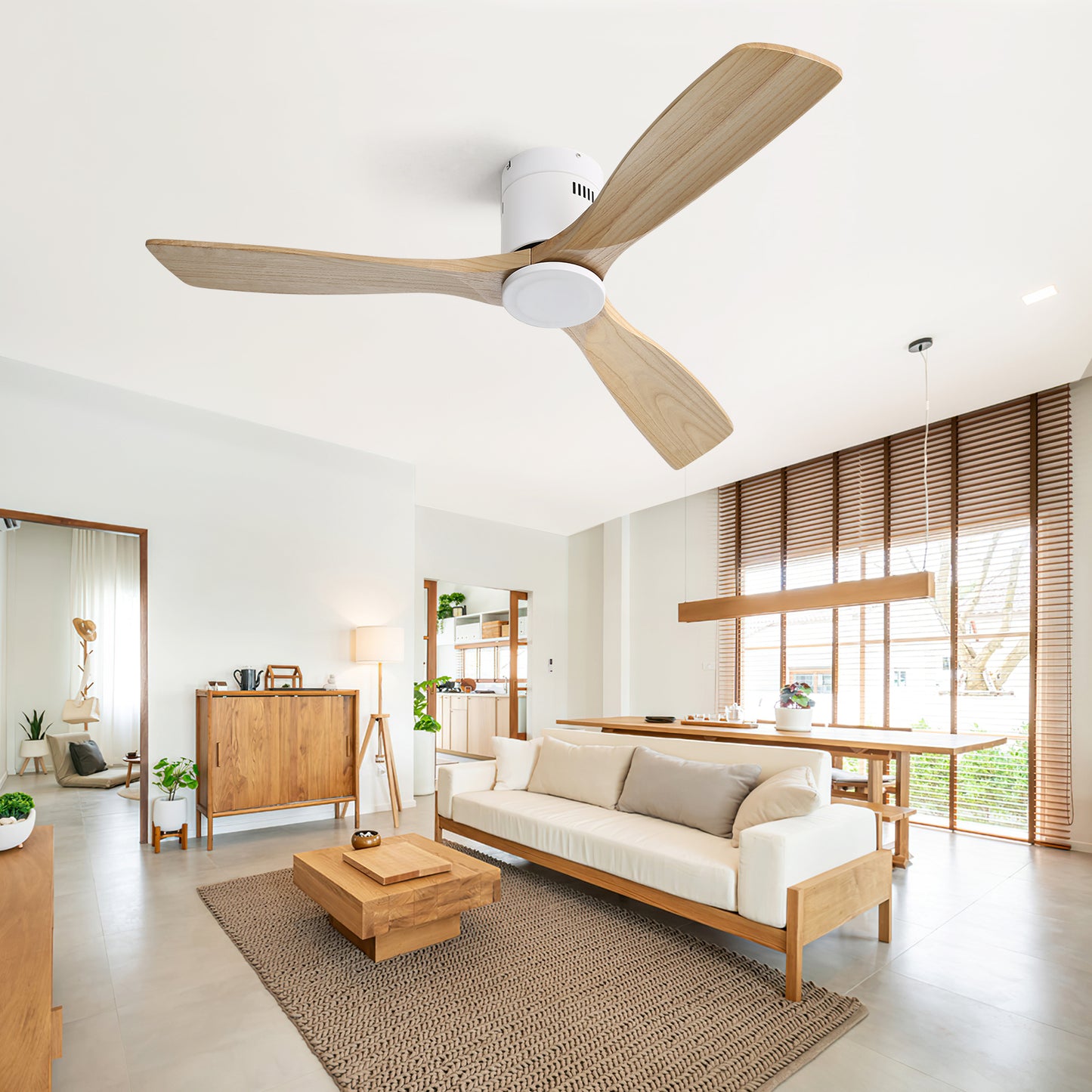Hugger Massivholz-Deckenventilator, 52 Zoll