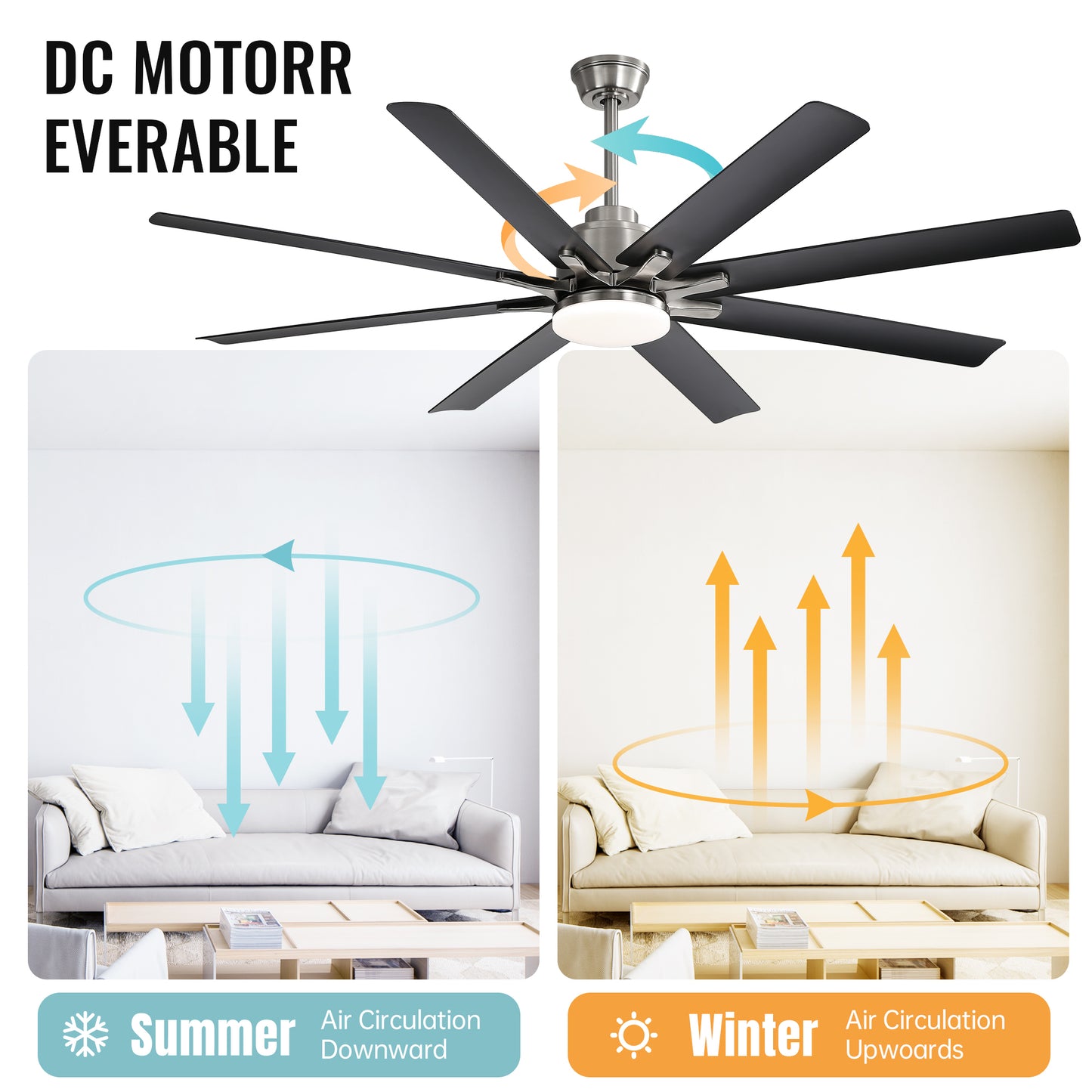66″ ABS Blades Smart Ceiling Fan
