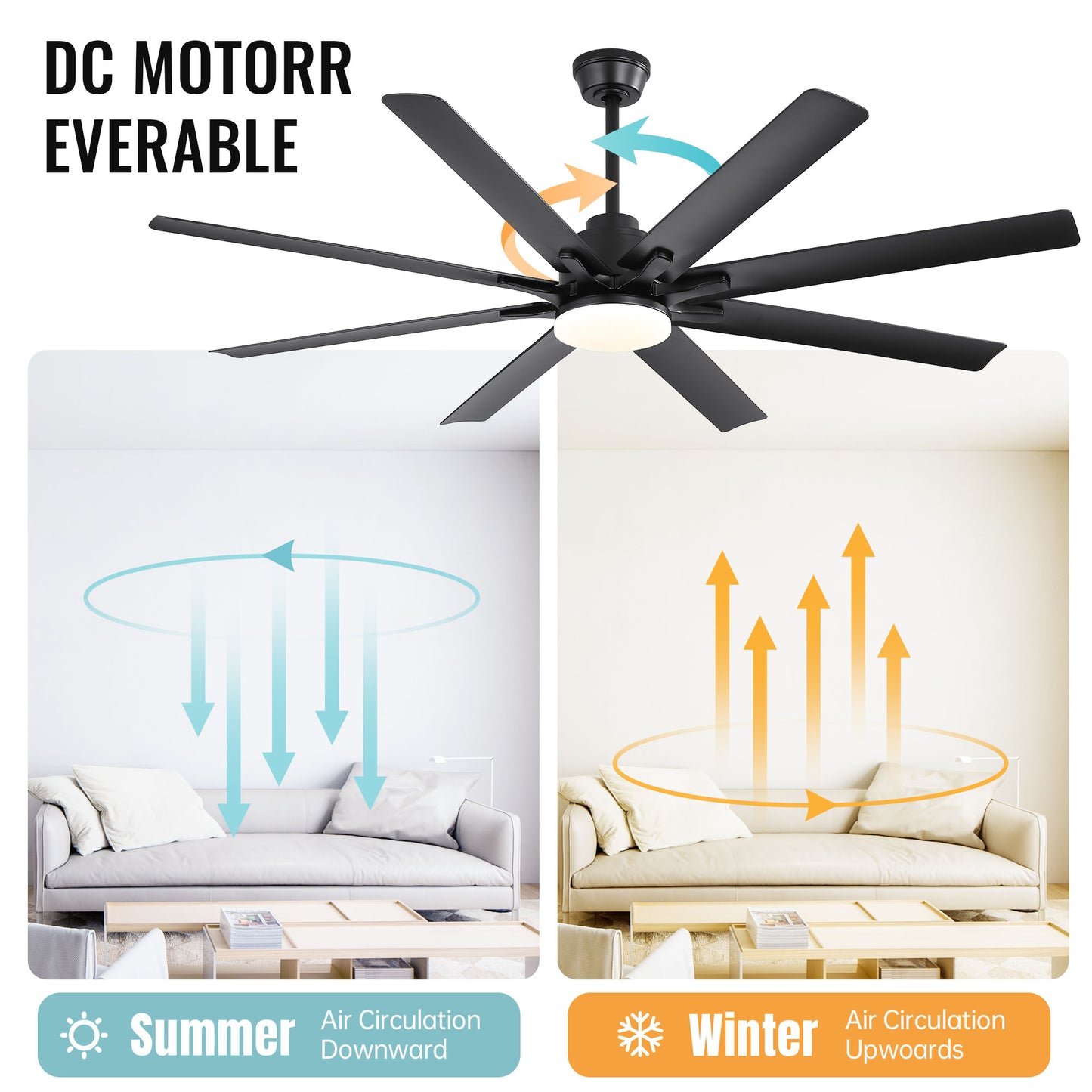 66″ ABS Blades Smart Ceiling Fan
