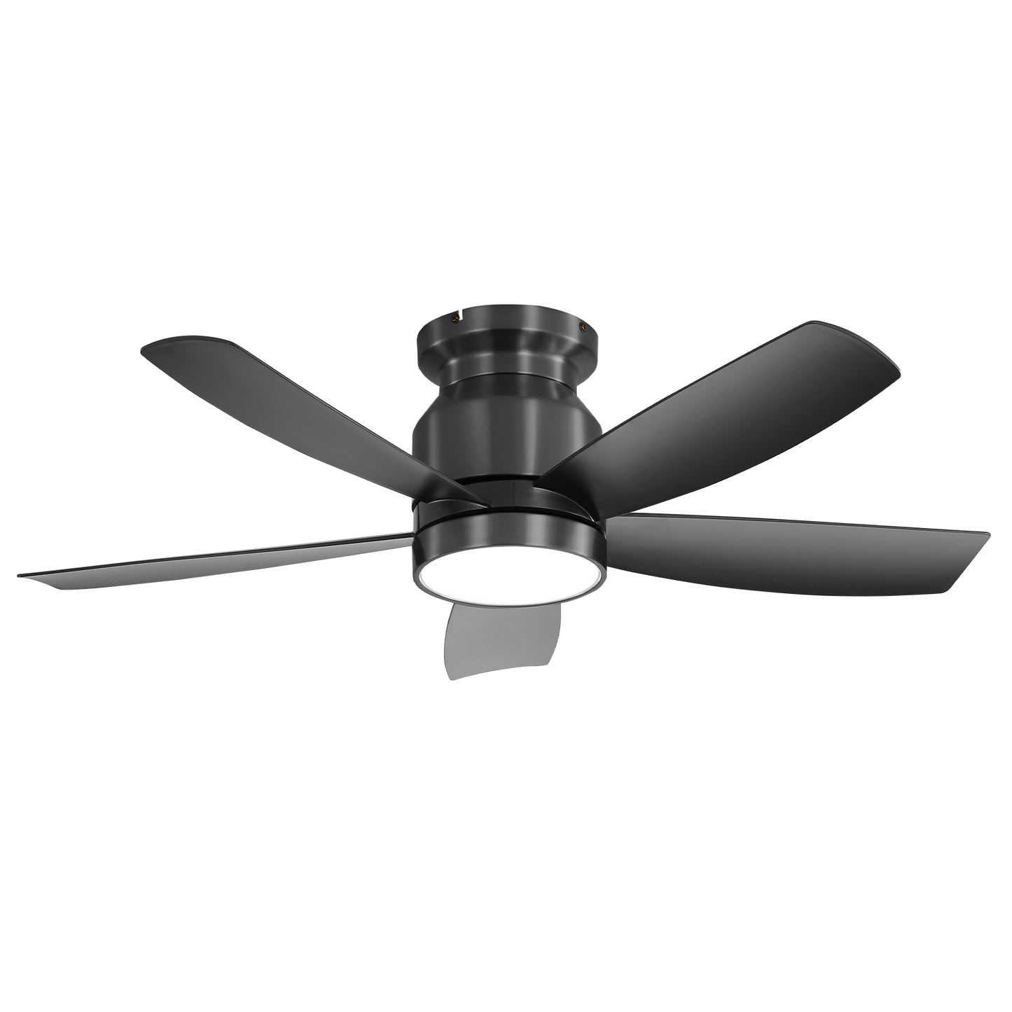Modern Gold Flush White ABS Ceiling Fan Light 42 inch Gold with White Blades