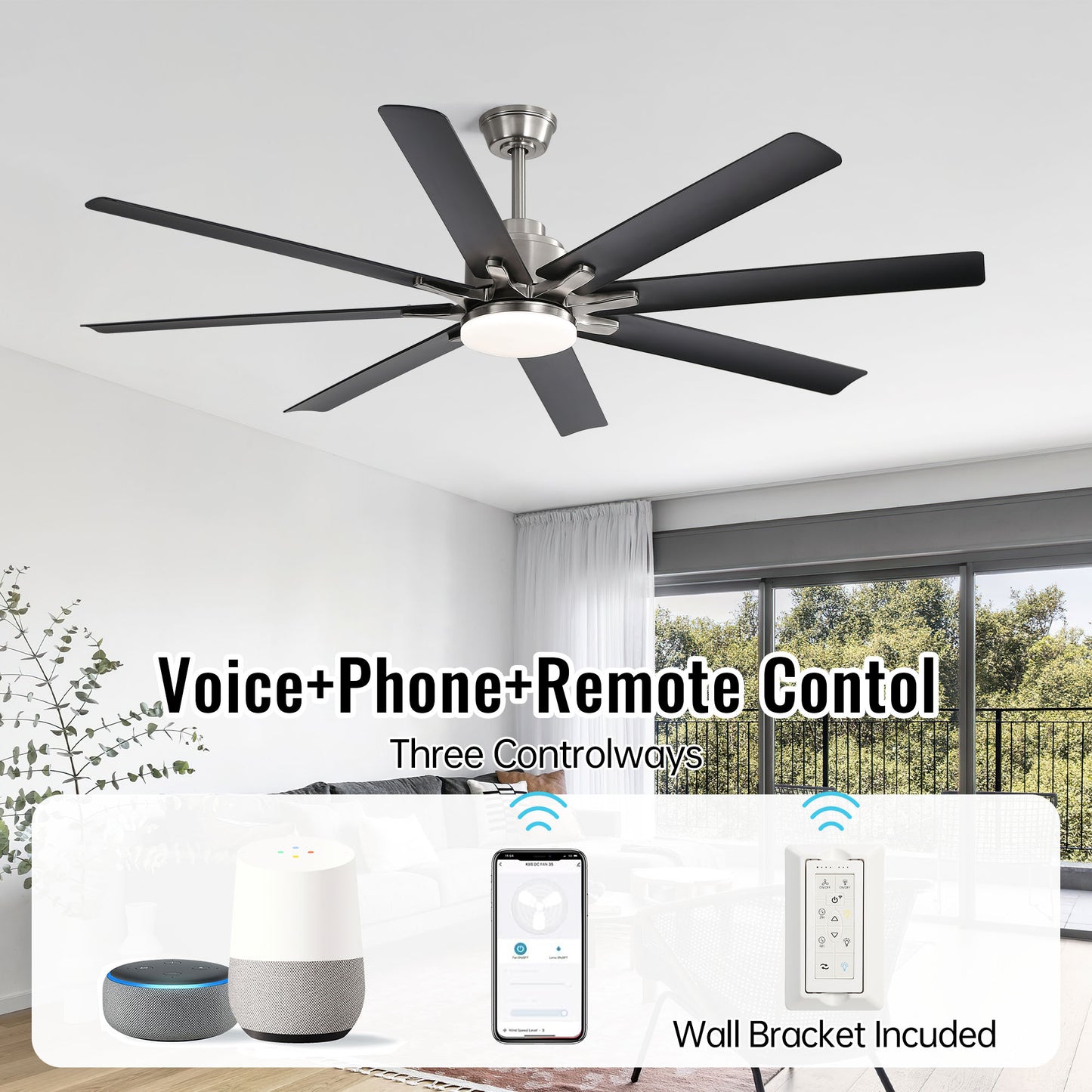 66″ ABS Blades Smart Ceiling Fan