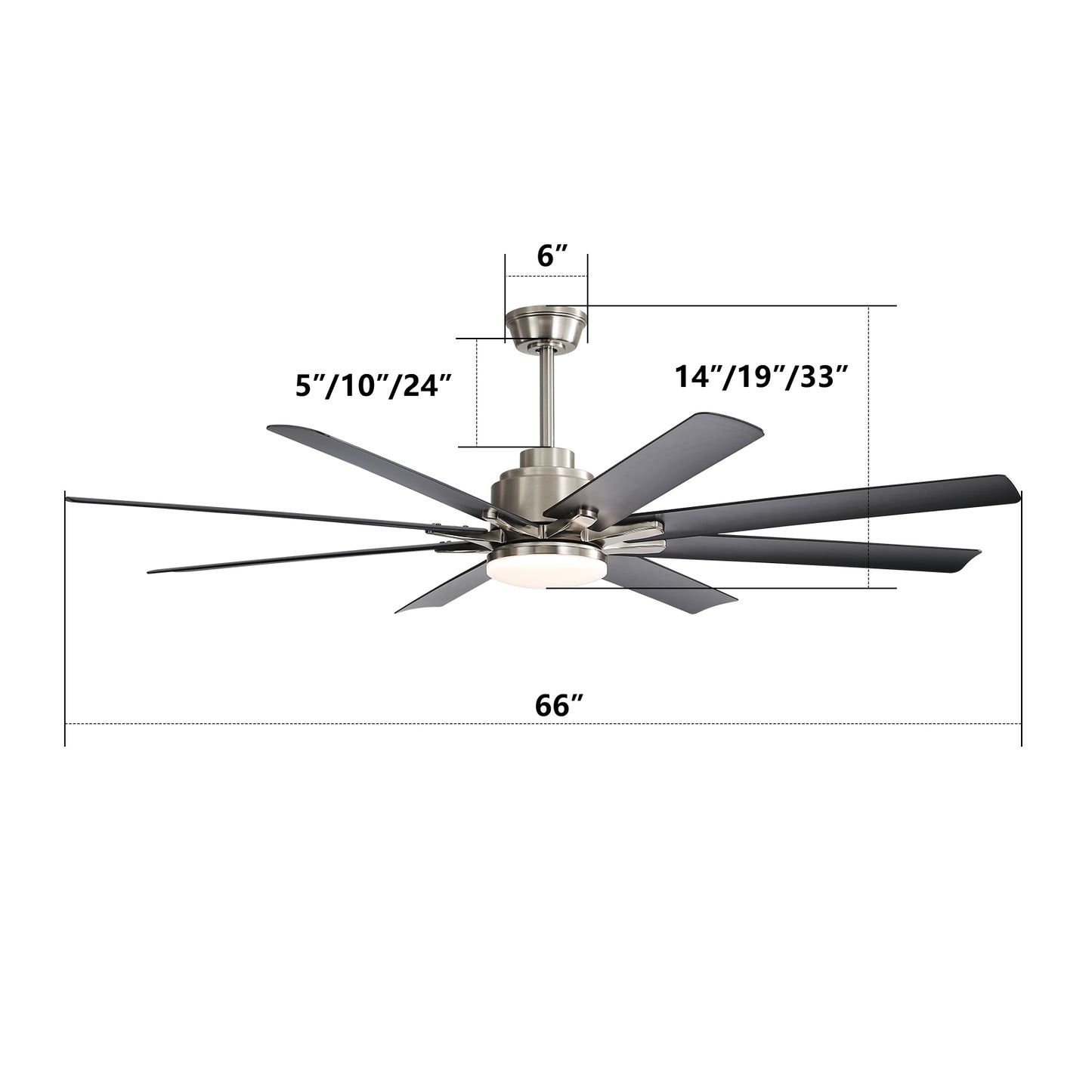 66″ ABS Blades Smart Ceiling Fan