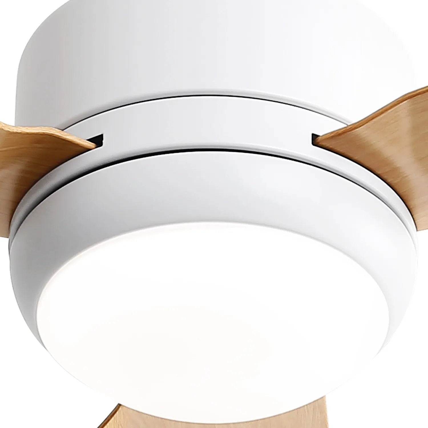 White With Light Wood Grain Blades